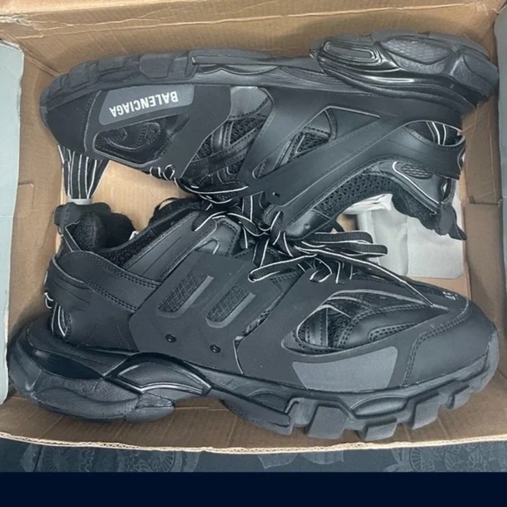 Balenciaga Black Sneakers Rugged Design